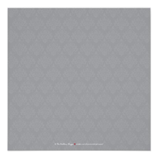 Stunning Damask Rehearsal Dinner Invite (silver)