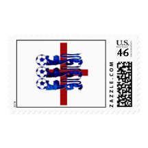 Stunning England soccer ball 3 lions gear Stamps