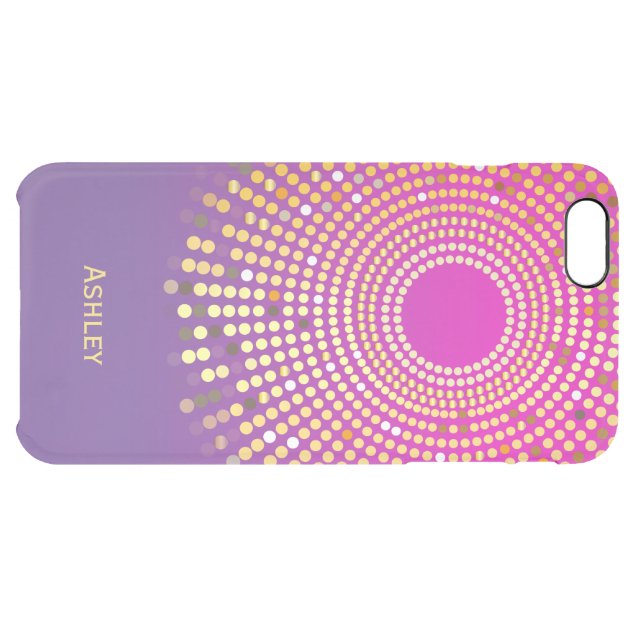 Stunning Girly Pink Purple Ombre Fuchsia Colors Uncommon Clearlyâ„¢ Deflector iPhone 6 Plus Case-5