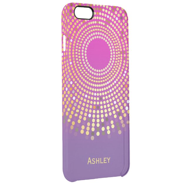 Stunning Girly Pink Purple Ombre Fuchsia Colors Uncommon Clearlyâ„¢ Deflector iPhone 6 Plus Case-2