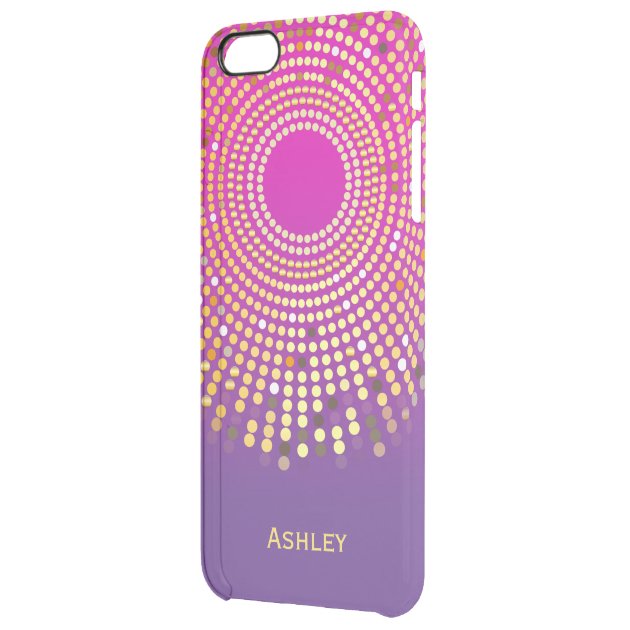 Stunning Girly Pink Purple Ombre Fuchsia Colors Uncommon Clearlyâ„¢ Deflector iPhone 6 Plus Case