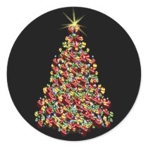 Stunning Holiday Tree Christmas Envelope Seals stickers