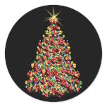 Stunning Holiday Tree Christmas Envelope Seals stickers