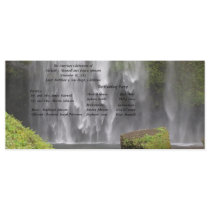 Stunning Oregon Waterfall Wedding Program Custom Rack Card