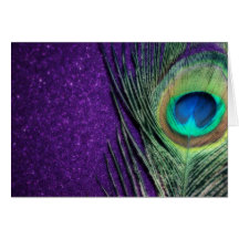 Stunning Purple Peacock Greeting Card