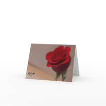 Stunning Red Rose RSVP cards