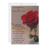 Stunning Red Rose Wedding Announcements