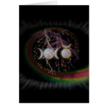Stunning Wiccan Triple Goddess Cosmic Greeting Cards
