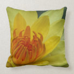 Stunning yellow water lily pillow pillows