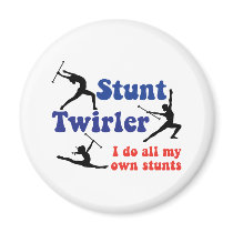 Stunt Twirler Fridge Magnets