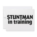 Stuntman In Training Personalized Announcement