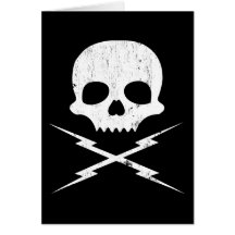 Stuntman Mike Death Proof Skull Crossbolts Greeting Cards