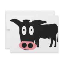 stupid cow icon invitations