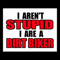 Stupid Dirt Bike Motocross Poster posters