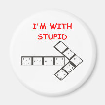 STUPID dominoes Refrigerator Magnet