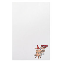 stupid pig dunce hog cartoon custom stationery