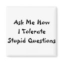 Stupid Questions magnets by lookcrazy Stupid Questions magnets