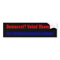 STUPID VOTERS VOTED OBAMA bumper stickers