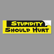 Stupidity should hurt bumper stickers