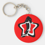 Sturgy-Star-BLACK-BlackWhiteRed Key Chains