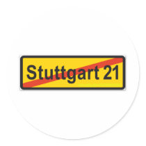 Stuttgart 21 round stickers