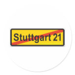 Stuttgart 21 round stickers