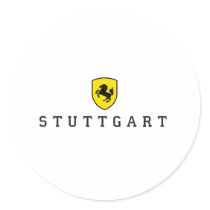 Stuttgart Crest Round Stickers
