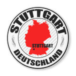 Stuttgart Stamp A002 Fridge Magnet