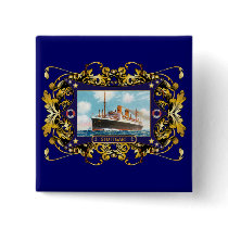 Stuttgart  Vintage Steamship Passenger Ship Button