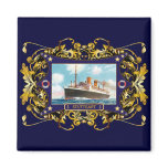 Stuttgart  Vintage Steamship Passenger Ship Fridge Magnet