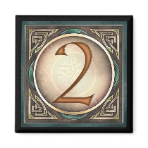 Style A, "2" - Celtic Number Magnets