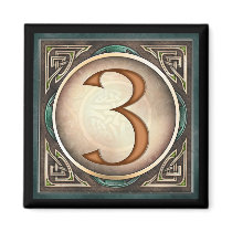 Style A, "3" - Celtic Number Magnets