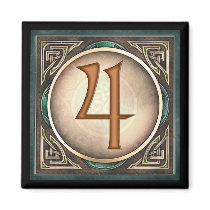 Style A, "4" - Celtic Number Magnets