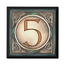 Style A, "5" - Celtic Number Magnets