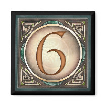 Style A, "6" - Celtic Number Magnets