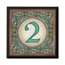 Style B, "2" - Celtic Number Magnets