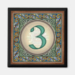 Style B, "3" - Celtic Number Magnets