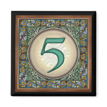 Style B, "5" - Celtic Number Magnets