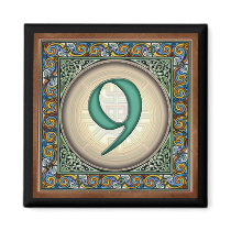 Style B, "9" - Celtic Number Magnets