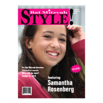 Style! Bat Mitzvah Magazine Invitation invitations
