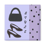 Style -  Black Purse and Black Shoes magnets