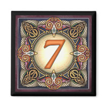 Style C, "7" - Celtic Number Magnets by Ars_Celtica Style C, "7" - Celtic Number Magnets