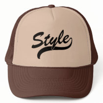 Style cursive hat hats
