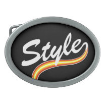 Style lines cursive belt buckle belt buckles