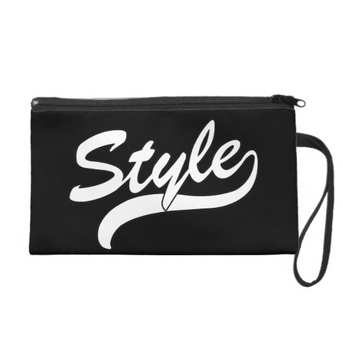 Style script bagette wristlet clutches