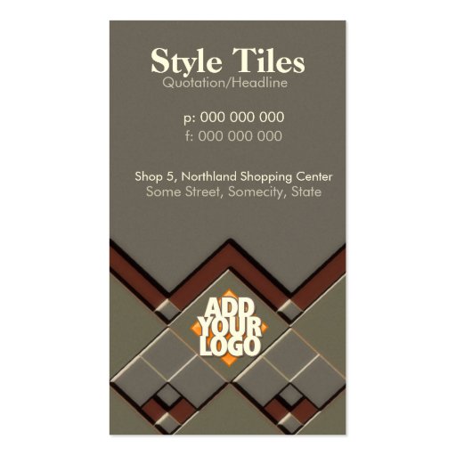 Style Tiles Business Card (front side)