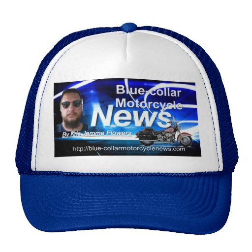 Style Trucker Hat BlueCollarMotorcycleNews Zazzle