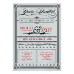 Stylin Metallic Red & Black DIY Wedding Invitation