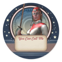 Stylin' Space Pirate Name Tag Stickers