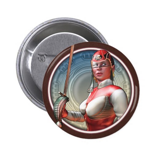 Stylin' Space Pirate Round Button